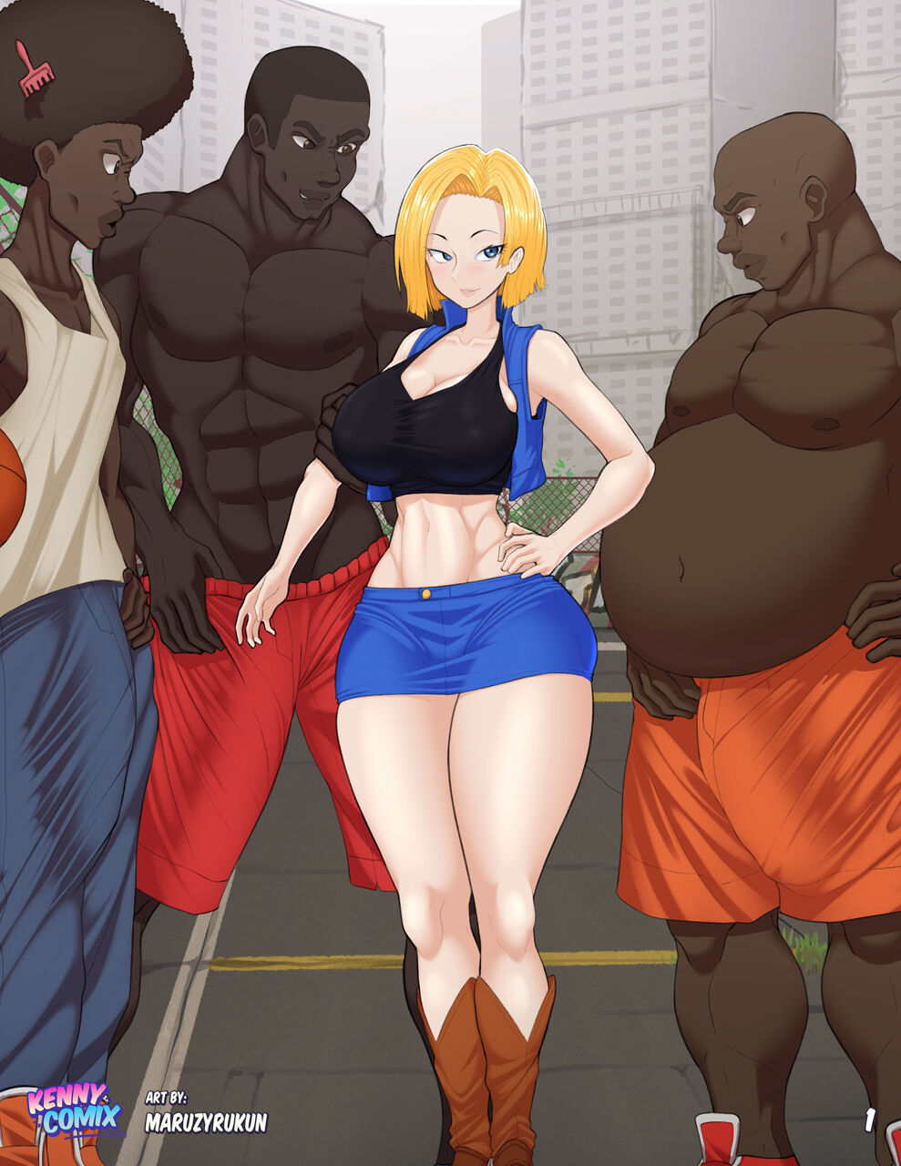 Kenny Comix  Android 18 visits South City - Short Comic page 1 full