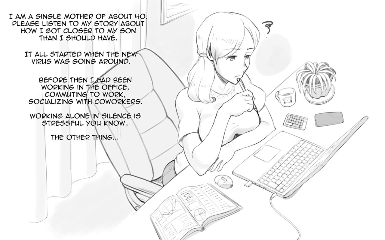 Jitaku Taiki de Musuko to Nakayoku Natta Hahaoya no Hanashi | How a mother and son got along during home quarantine page 2 full