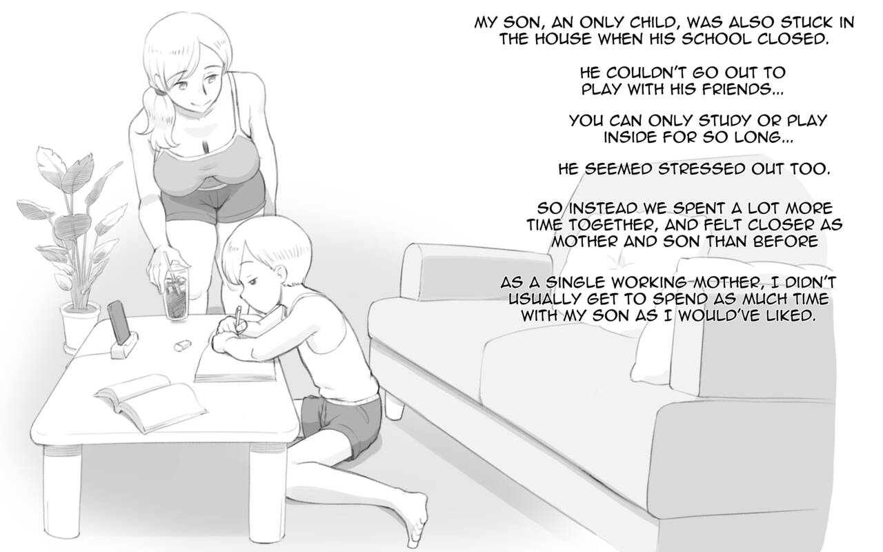 Jitaku Taiki de Musuko to Nakayoku Natta Hahaoya no Hanashi | How a mother and son got along during home quarantine page 5 full