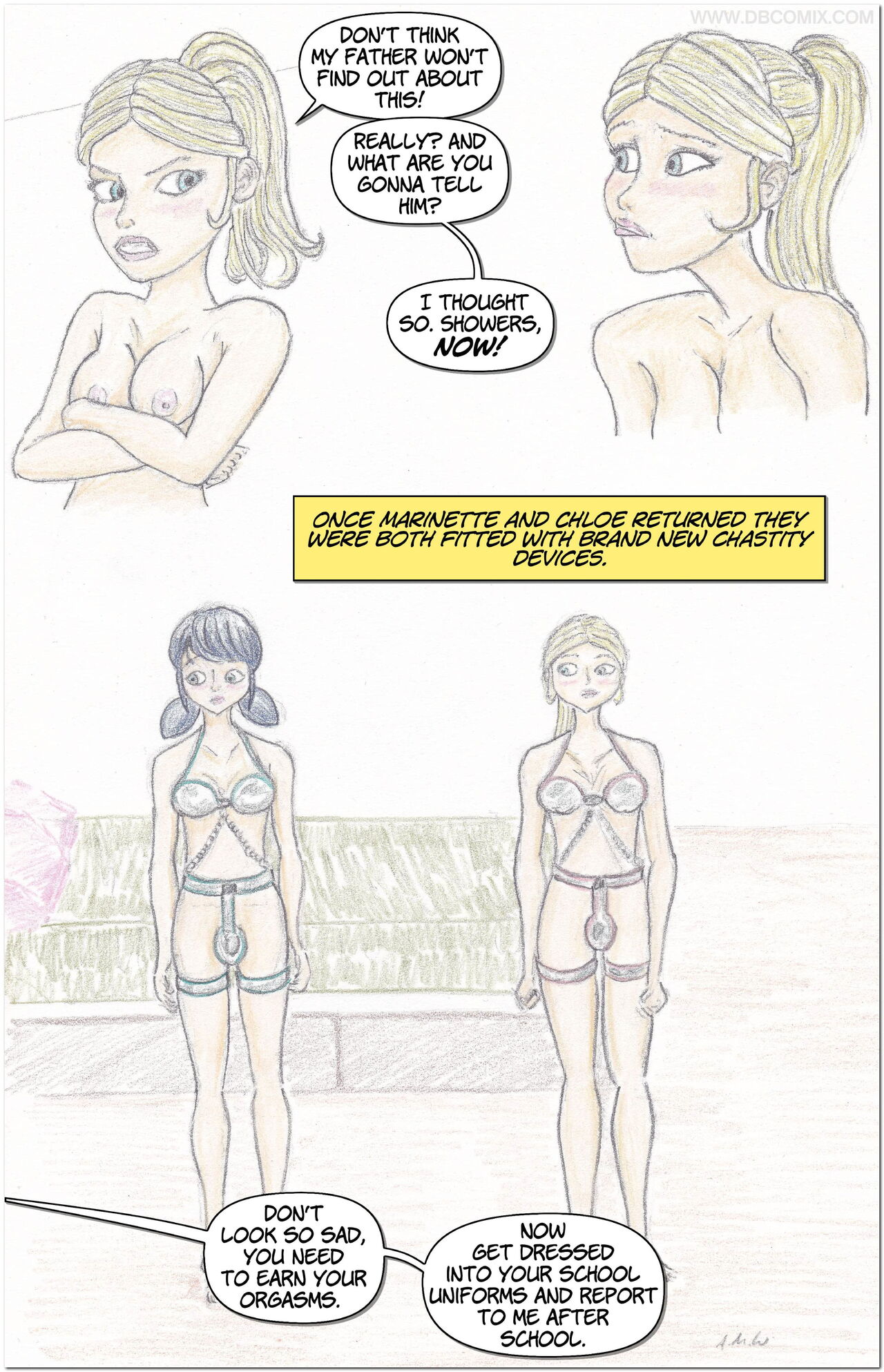 Chloe & Marinette Troubles in Art School 4 page 7 full