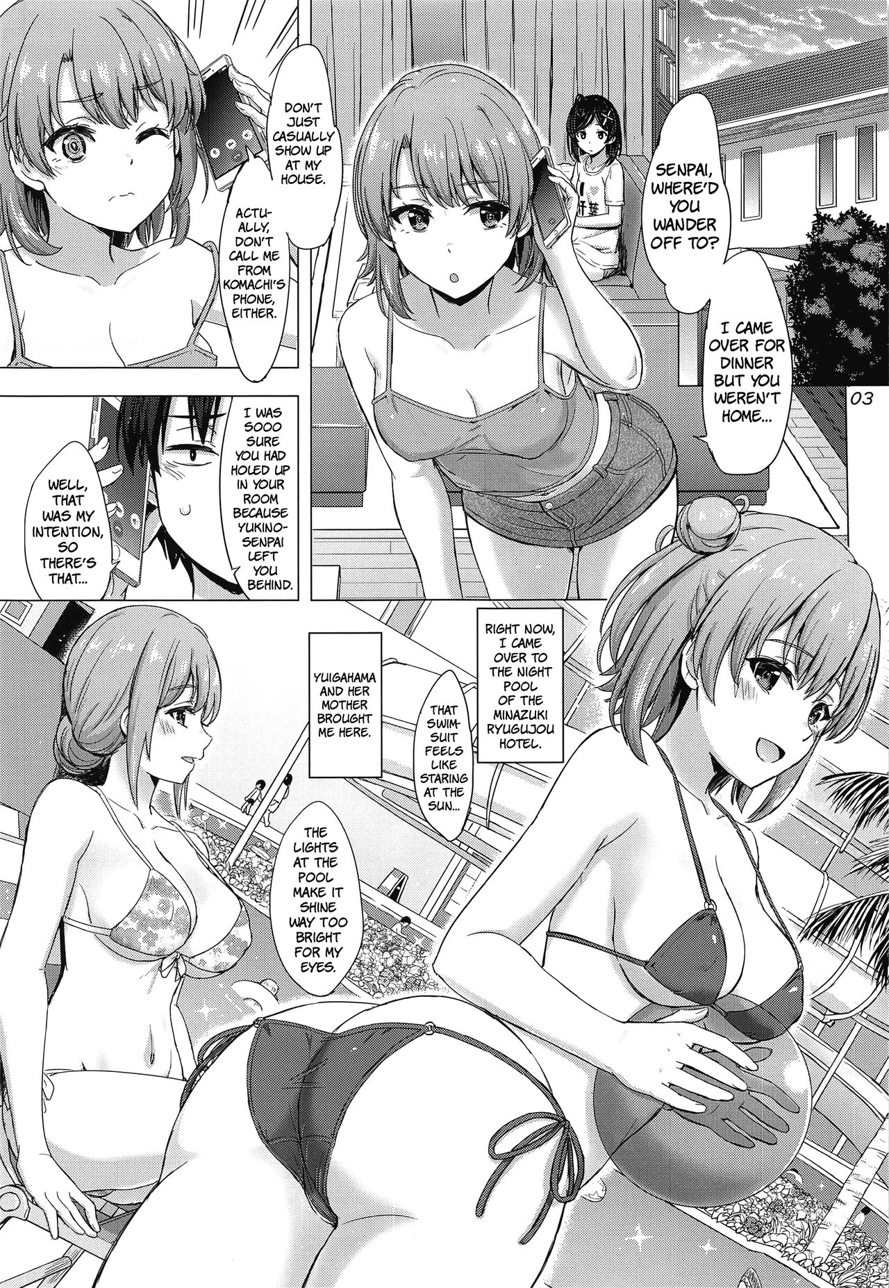 Jounetsuteki na Natsu no Resort o Yuigahama Oyako to. | A Passionate Summer Resort with the Yuigahamas. page 2 full