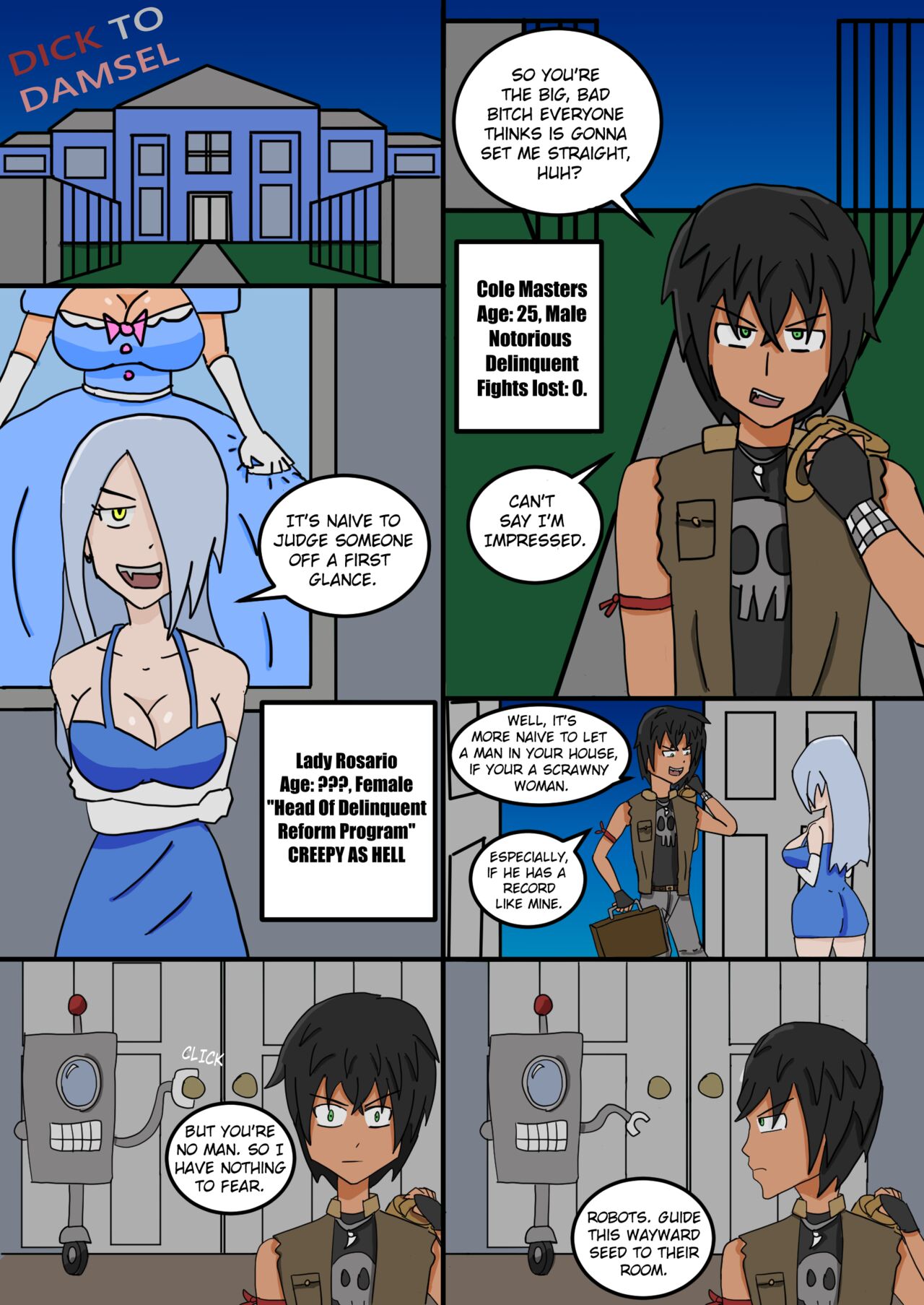 Dick to Damsel page 1 full