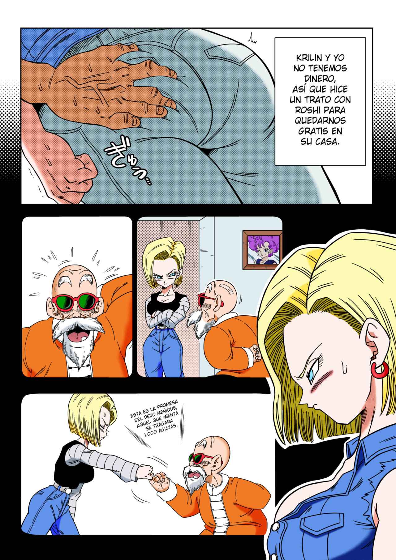 18-gou vs Kame Sennin | Número 18 VS El Maestro Roshi page 3 full