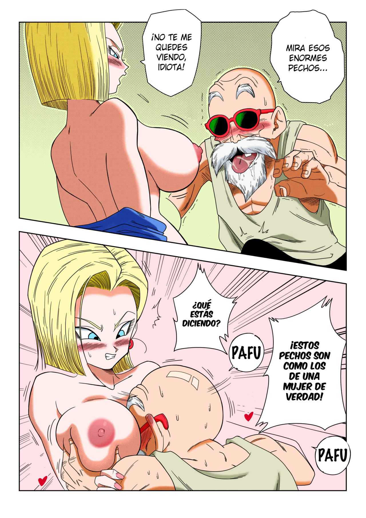 18-gou vs Kame Sennin | Número 18 VS El Maestro Roshi page 7 full