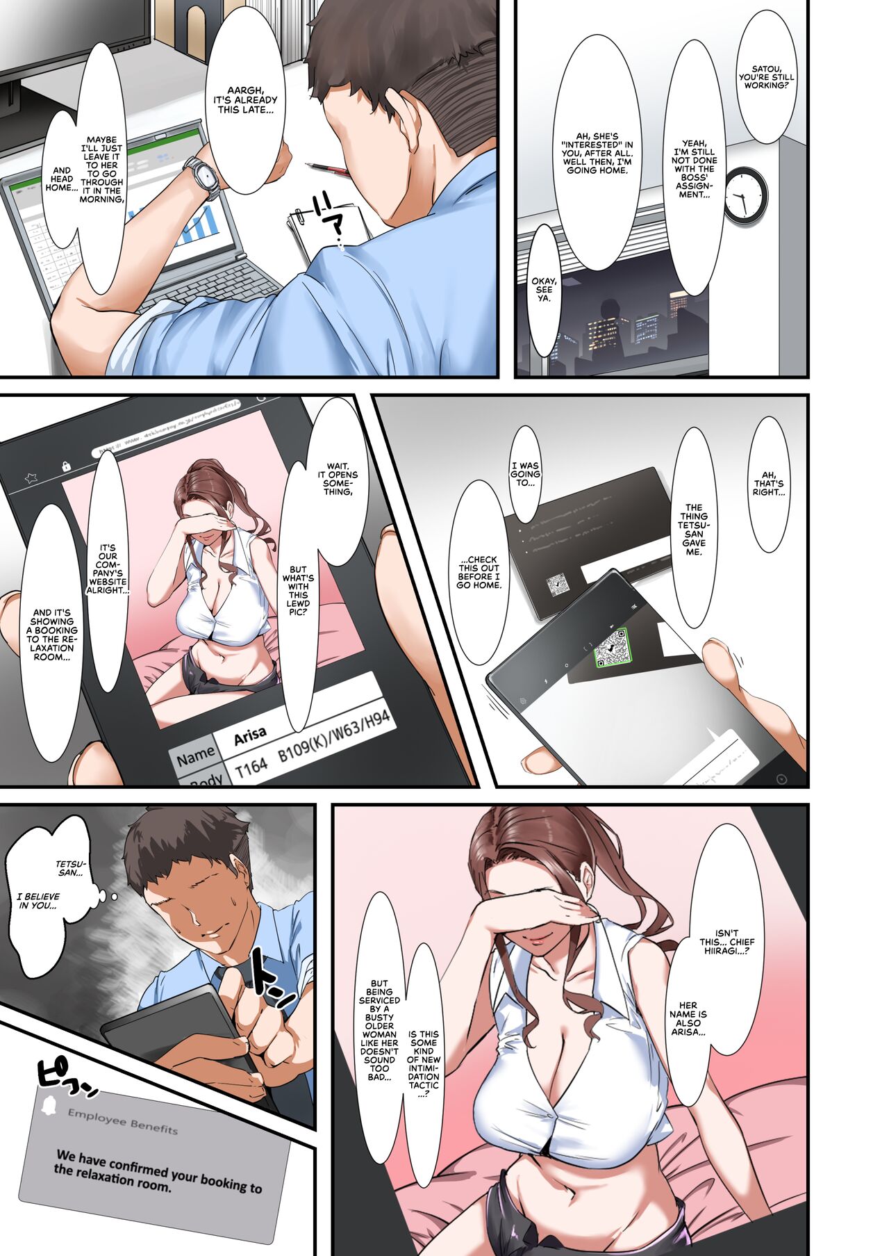 Kaisha no Relaxation Room de Dosukebe Service Shite Kureru Innyuu Joushi | A Boss With Slutty Tits Who Gives Naughty Services in the Company's Relaxation Room page 7 full