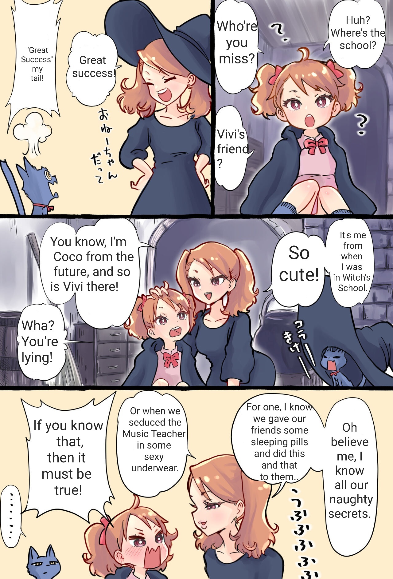 A story about a futanari witch who summons her past self with summoning magic and has sex with her smaller self. | Shoukan Mahou de Kako no Jibun o Shoukan shite Chiisai Jibun to Sex suru Futanari Majokko no Hanashi page 7 full