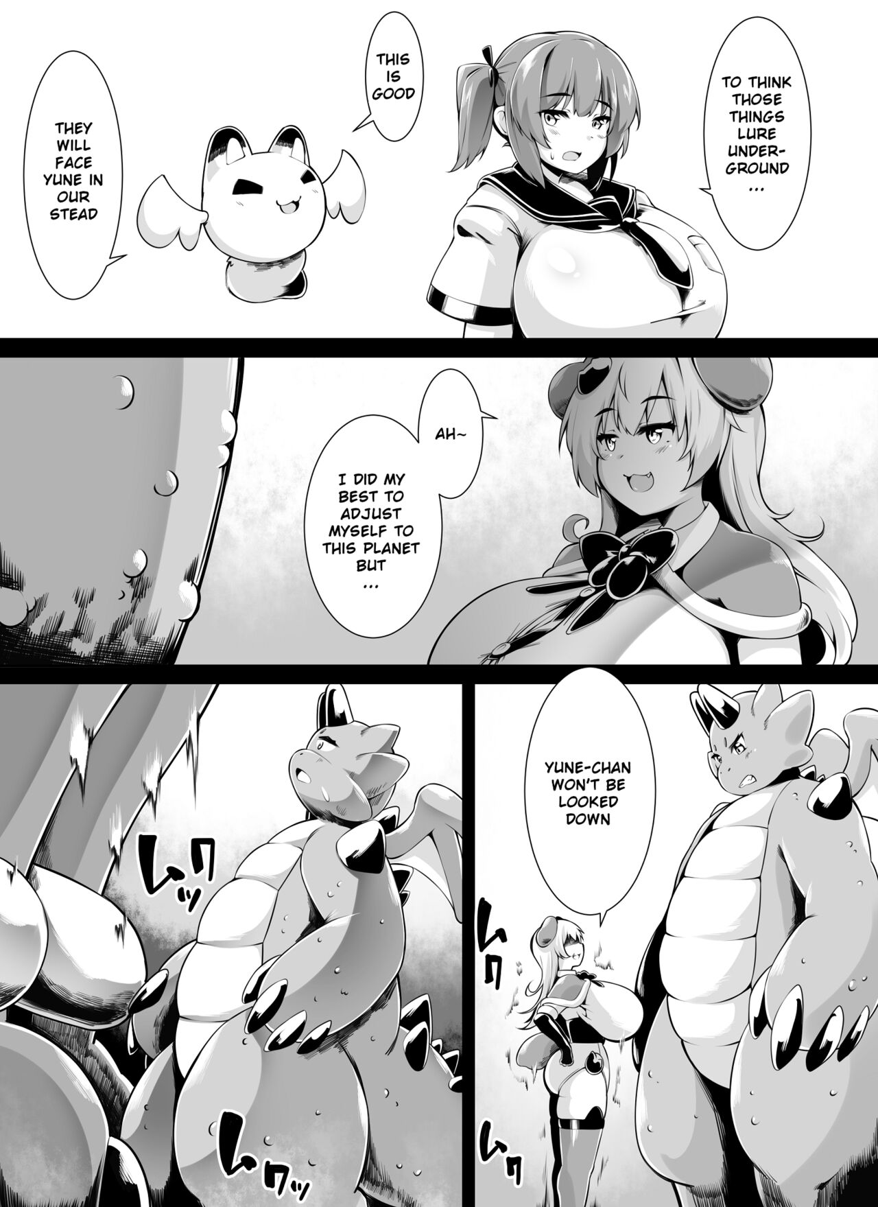 Bakunyuu Kitsune Mimi Mahou Shoujo wa Kyodaika shika Dekimasen! 2 | Big breasted fox eared magical girl can only be huge! 2 page 8 full