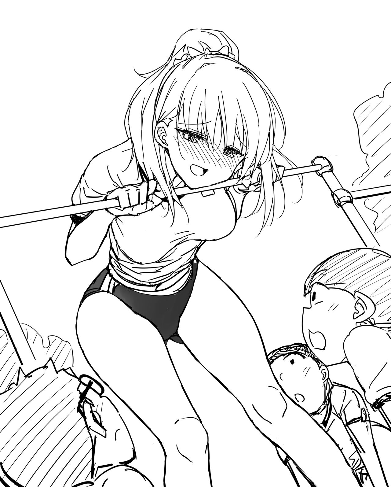 Bloomer de Tetsubou Shitetara Shounen-tachi ga Muragatte Kita node Nuide mita Joshikousei page 4 full