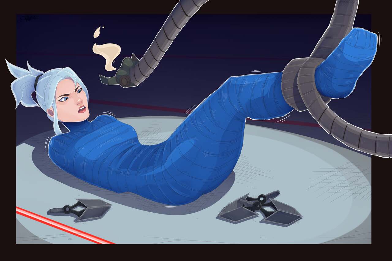 Jett Captured by the Reprogrammed Training Bot page 1 full