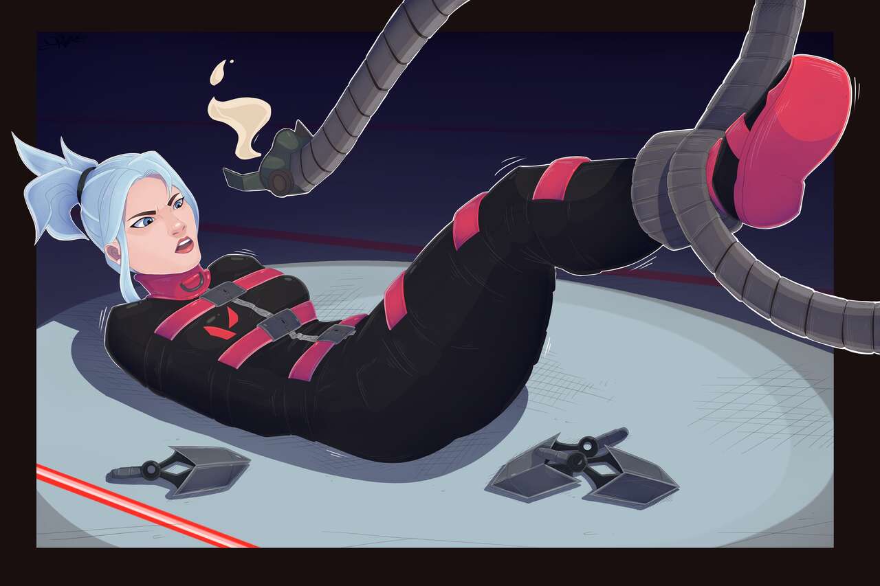 Jett Captured by the Reprogrammed Training Bot page 10 full