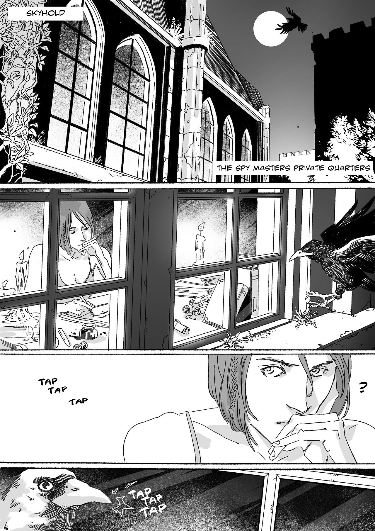 Morrigan/Leliana comic page 1 full