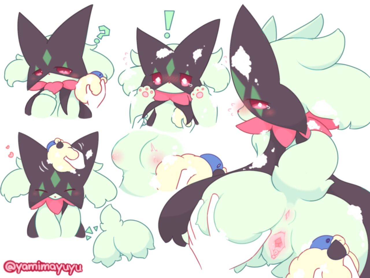 Meowscarada Bathing page 1 full