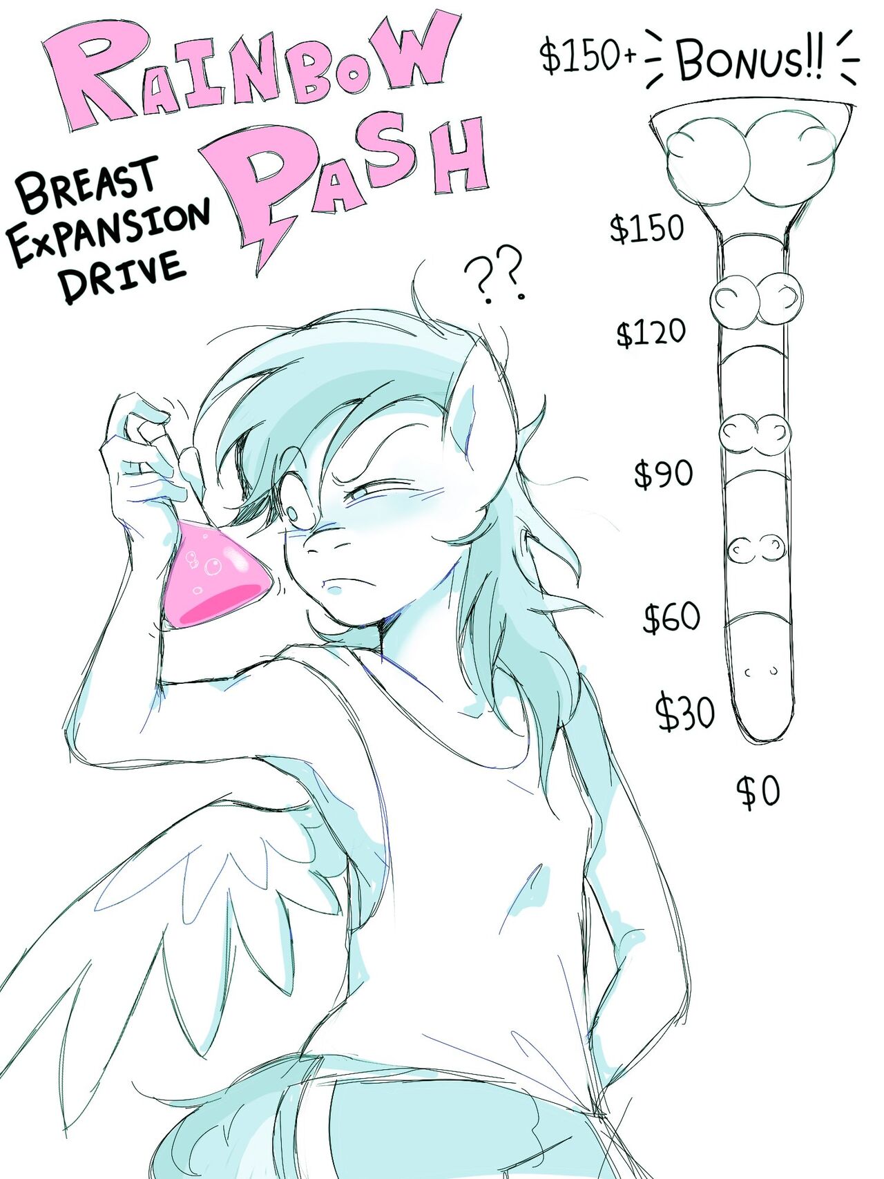 Rainbow Dash Breast Expansion Drive page 1 full