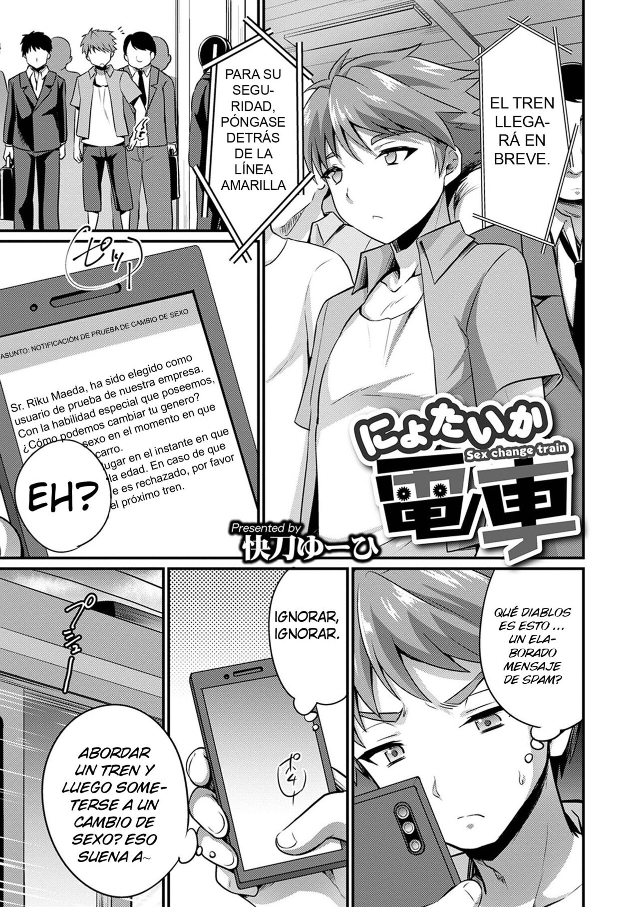 Nyotaika Densha - Sex change train page 1 full