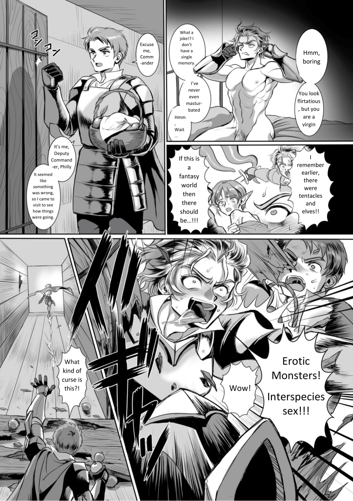 Hyoui Kan Kishi Stallion Kimo Otoko ni Nottorare Buzama Zecchou! | Possessed Knight Stallion -Taken Over By Disgusting Man Raped and Climaxes Unsightly- Ch. 1 page 10 full