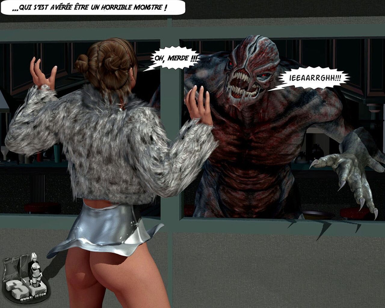 Ravaged by a huge monster - French page 3 full