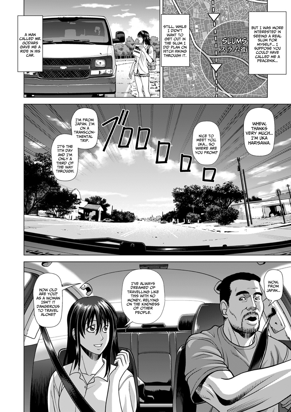 Slum-gai ni Tsurete ikareta Watashi ~Hitchhike de Rinkan Jigoku~ | I Was  Taken Into the Slums - My Hitchhiking Gang Rape Hell - Page 3 - IMHentai