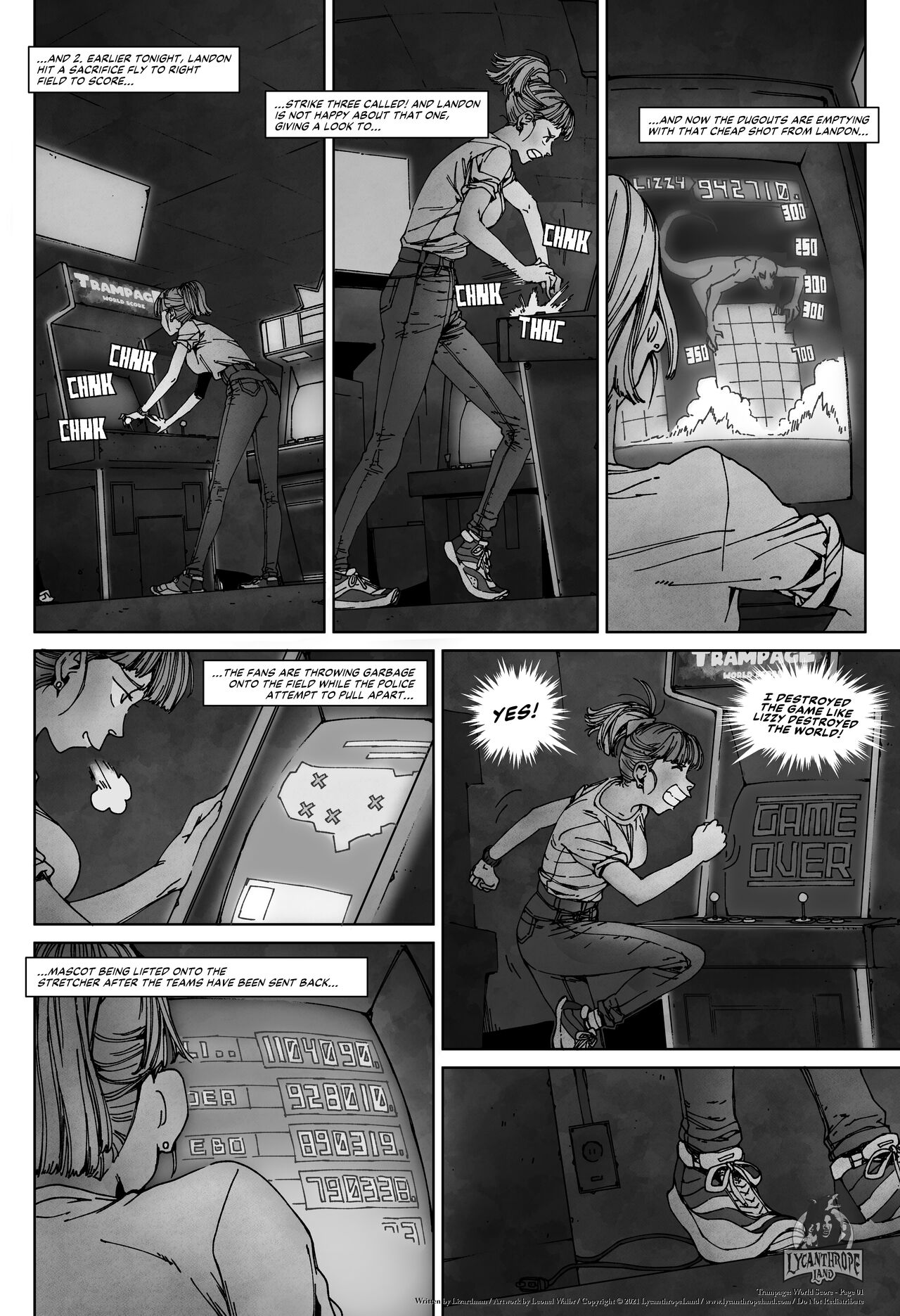 Trampage: World Score - BW page 1 full