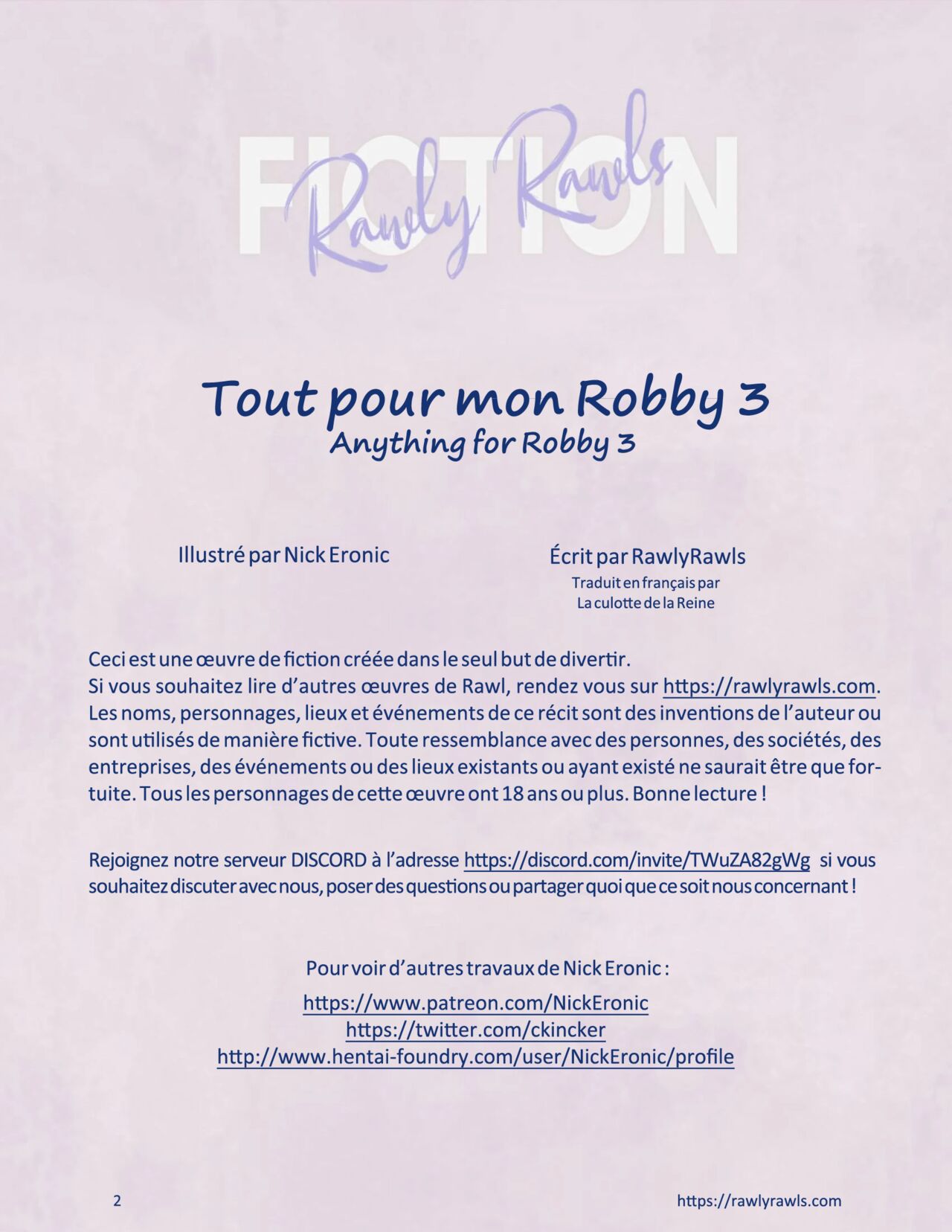 Anything For Robby Chap. 3 | Tout pour mon Robby Chap. 3 page 2 full
