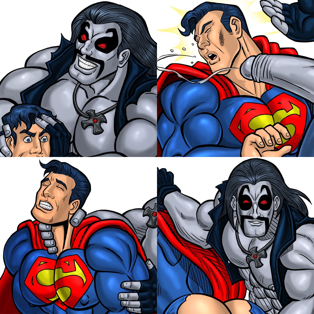 Superman Vs. Lobo Pin-Up Set page 1 full