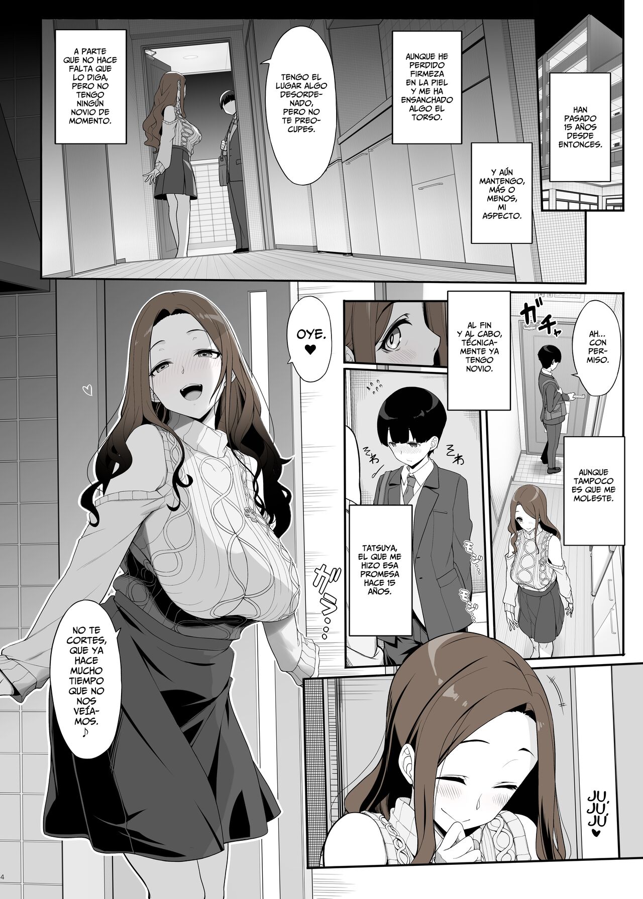 La historia de Cómo me volví a Encontrar Con Una Vieja Profesora Que Estaba Coladita Por Mí, Se Me Declaró y Acabamos Follando Para Celebrarlo -  Ichizu na Oneesan to Saikaishitara Dosukebe page 4 full