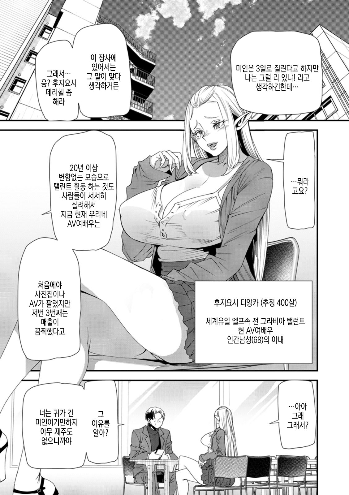 AV Debut Shita Hitozuma Elf wa Gachiiki no Yume o Miru ka? | AV 데뷔한 유부녀 엘프는 진심절정의 꿈을 꾸는가? page 8 full