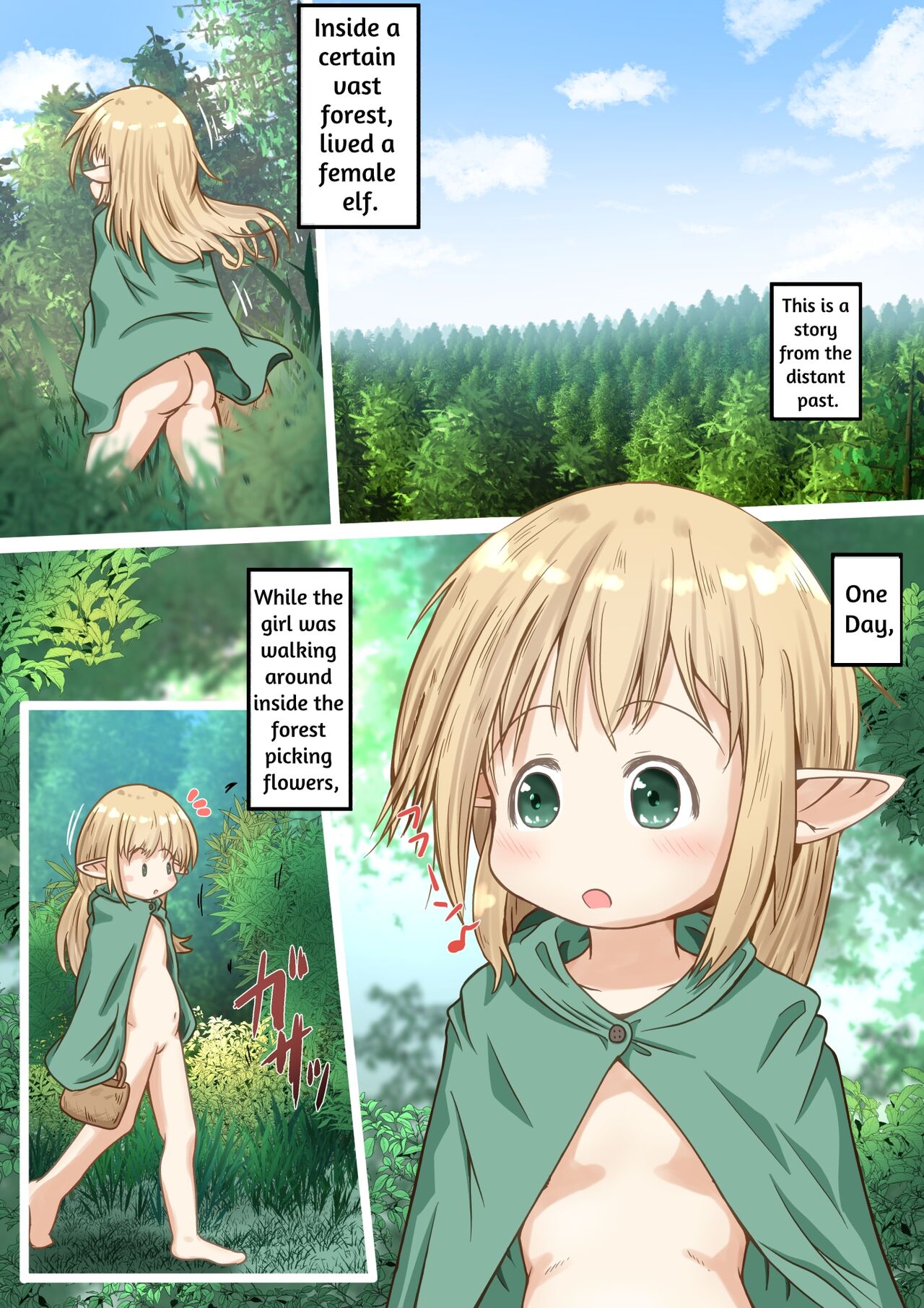 Elf Musume-san ga Orc-san ni Gokubuto Ochinchin o Nejikomareru Ohanashi | Elf Girl Gets Screwed By The Big Dick Orc page 2 full