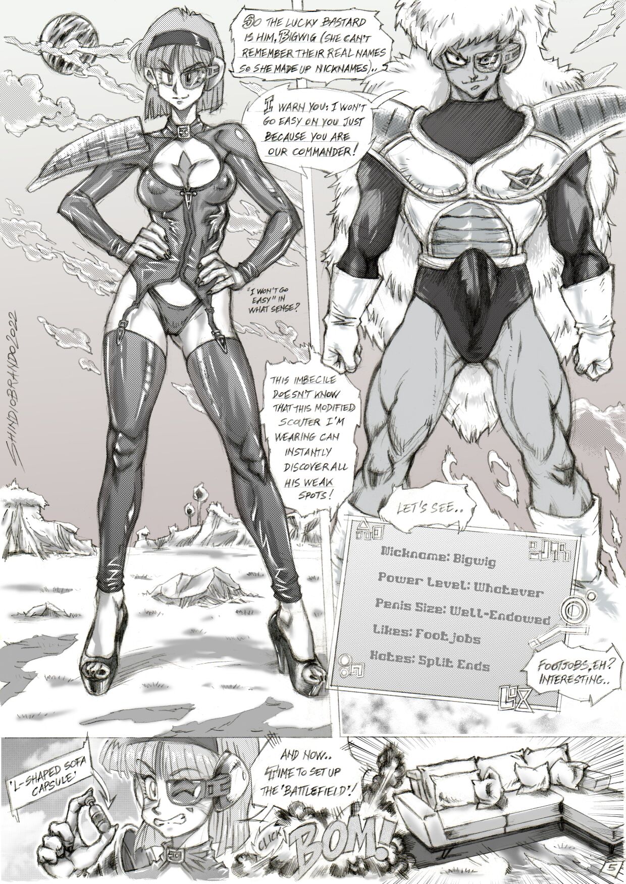 Bulma VS. The Ginyu Force page 6 full