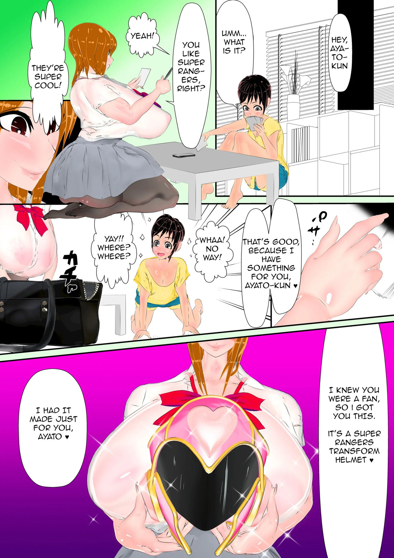 Crossdresser Girl Ranger Pink page 4 full