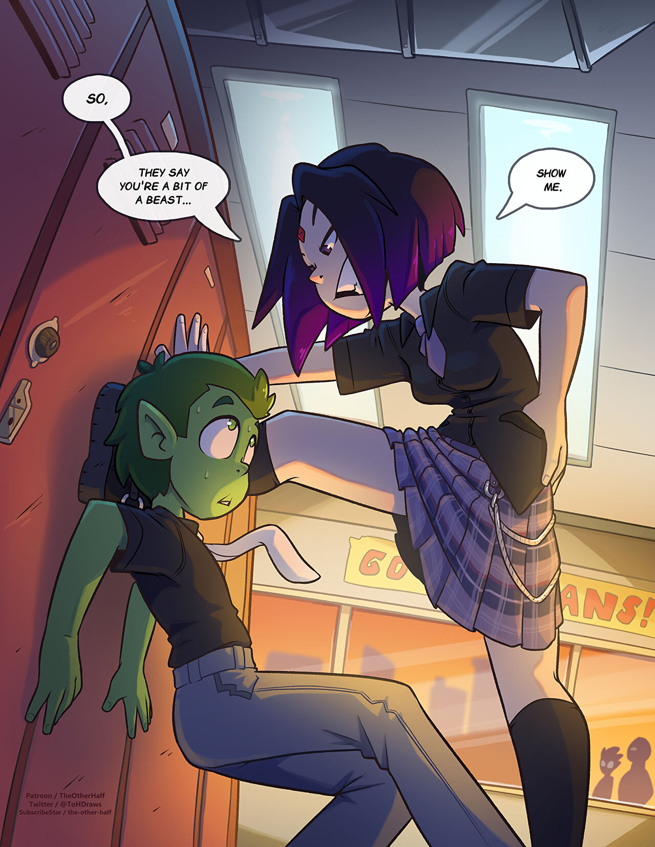 Raven & Beast Boy page 1 full