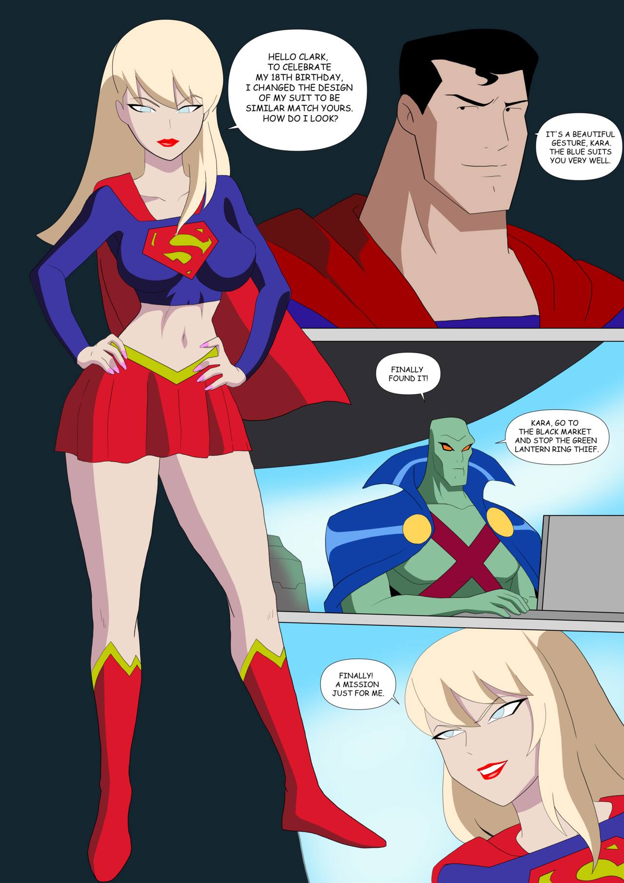 Supergirl X Wonder Woman page 1 full