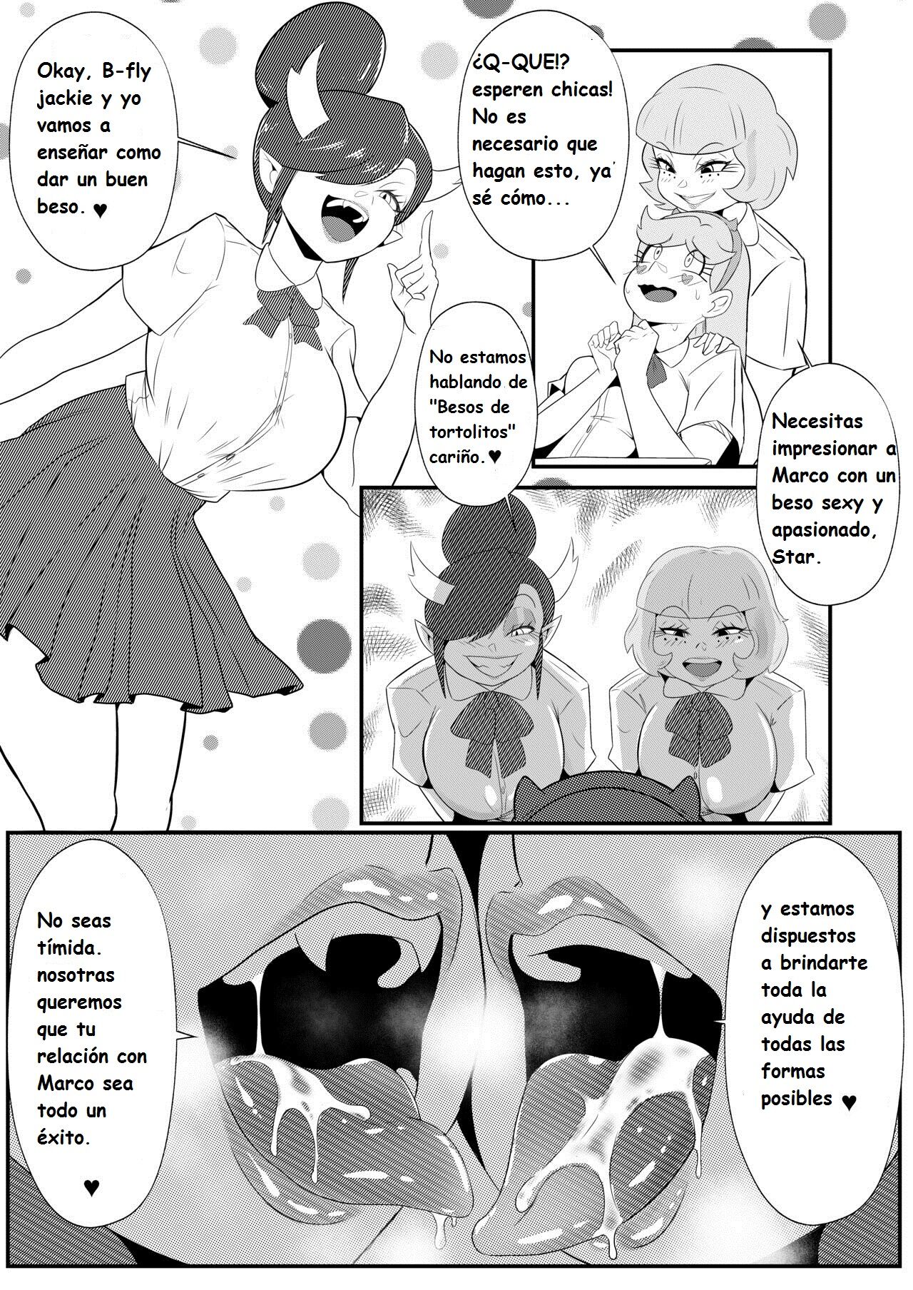 Kissing Lesson and Teasing Star page 1 full