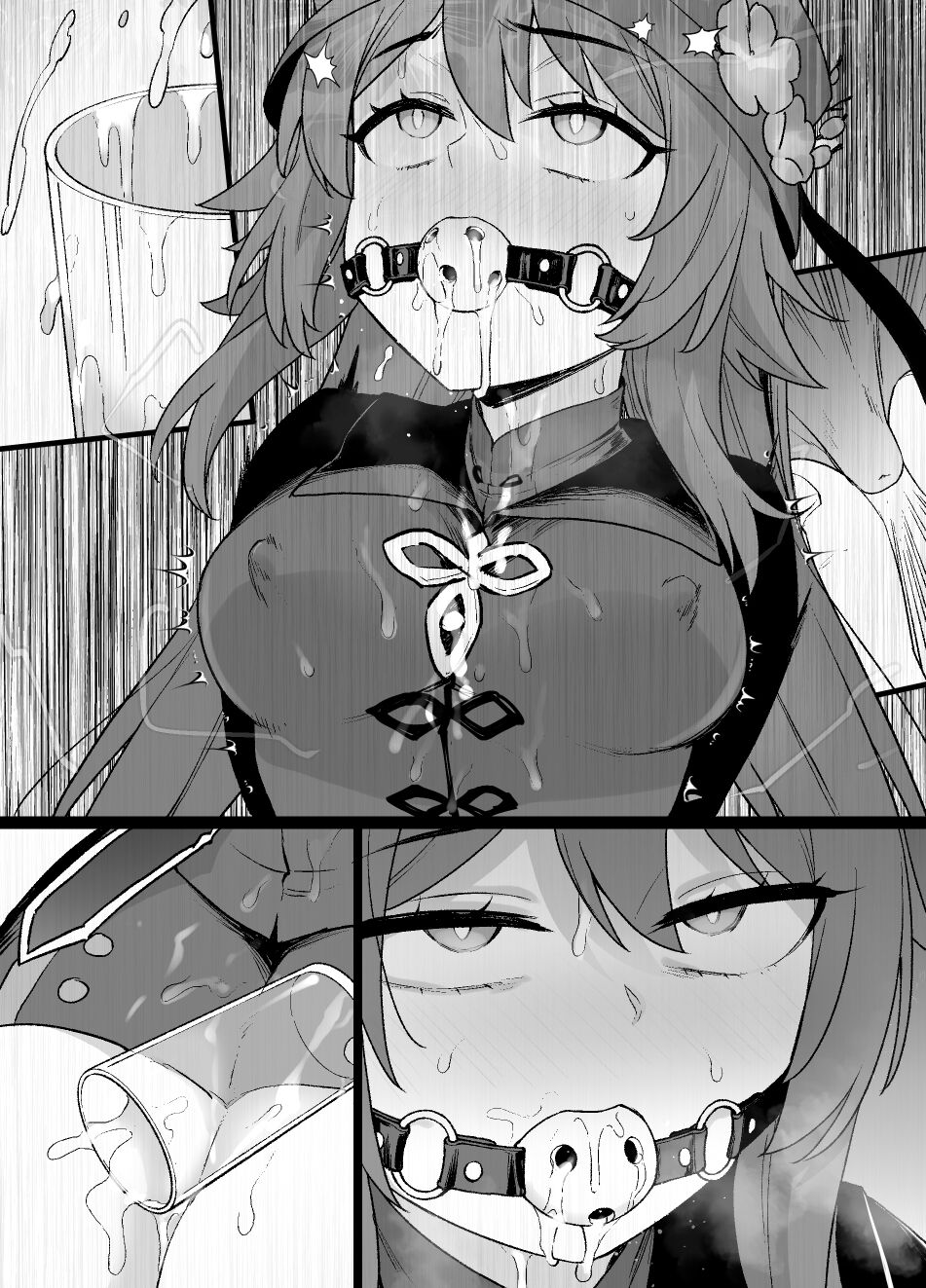 Genshin Impact Hu Tao Chikubi Zeme Manga page 10 full