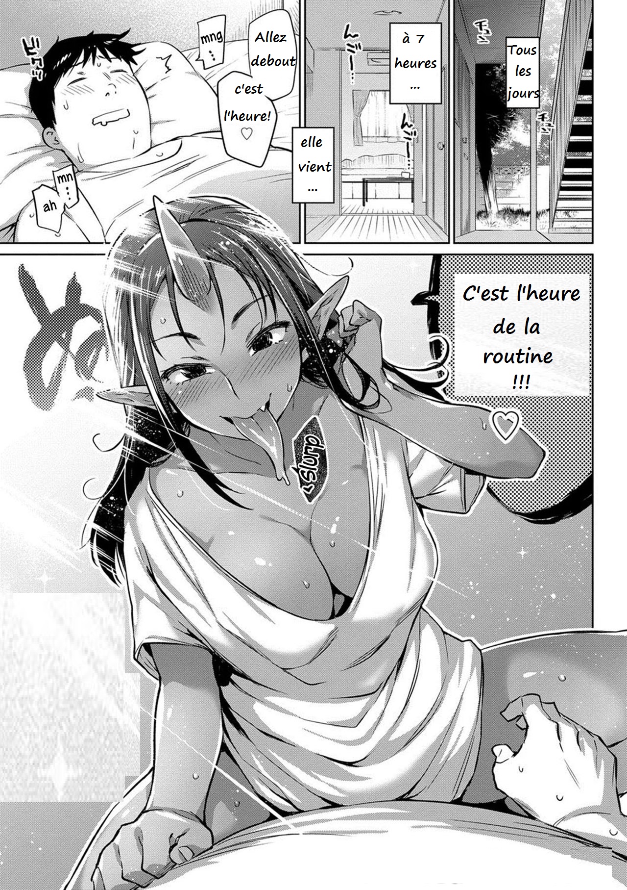 Asedaku Otoko to Akaname-san | El Hombre Sudoroso Y Akaname-san | L'homme en sueur et Akaname-san page 1 full