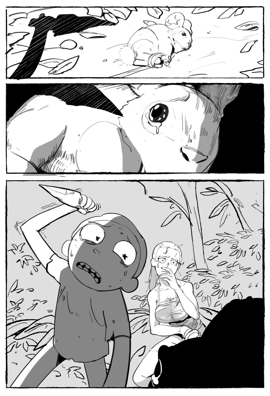 That Time Me and My Younger Brother Got Stranded in Some Alien Planet and Can't Get Back Home. Also I'm Secretly Attracted to Him and I Think He Is Attracted to Me Too. page 4 full