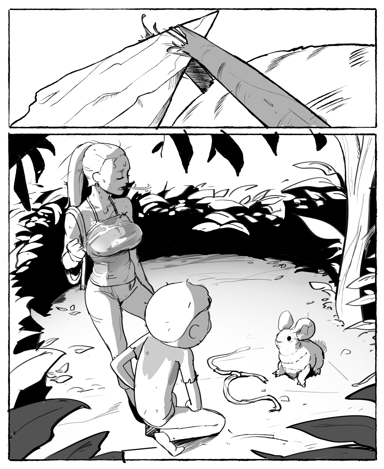That Time Me and My Younger Brother Got Stranded in Some Alien Planet and Can't Get Back Home. Also I'm Secretly Attracted to Him and I Think He Is Attracted to Me Too. page 5 full