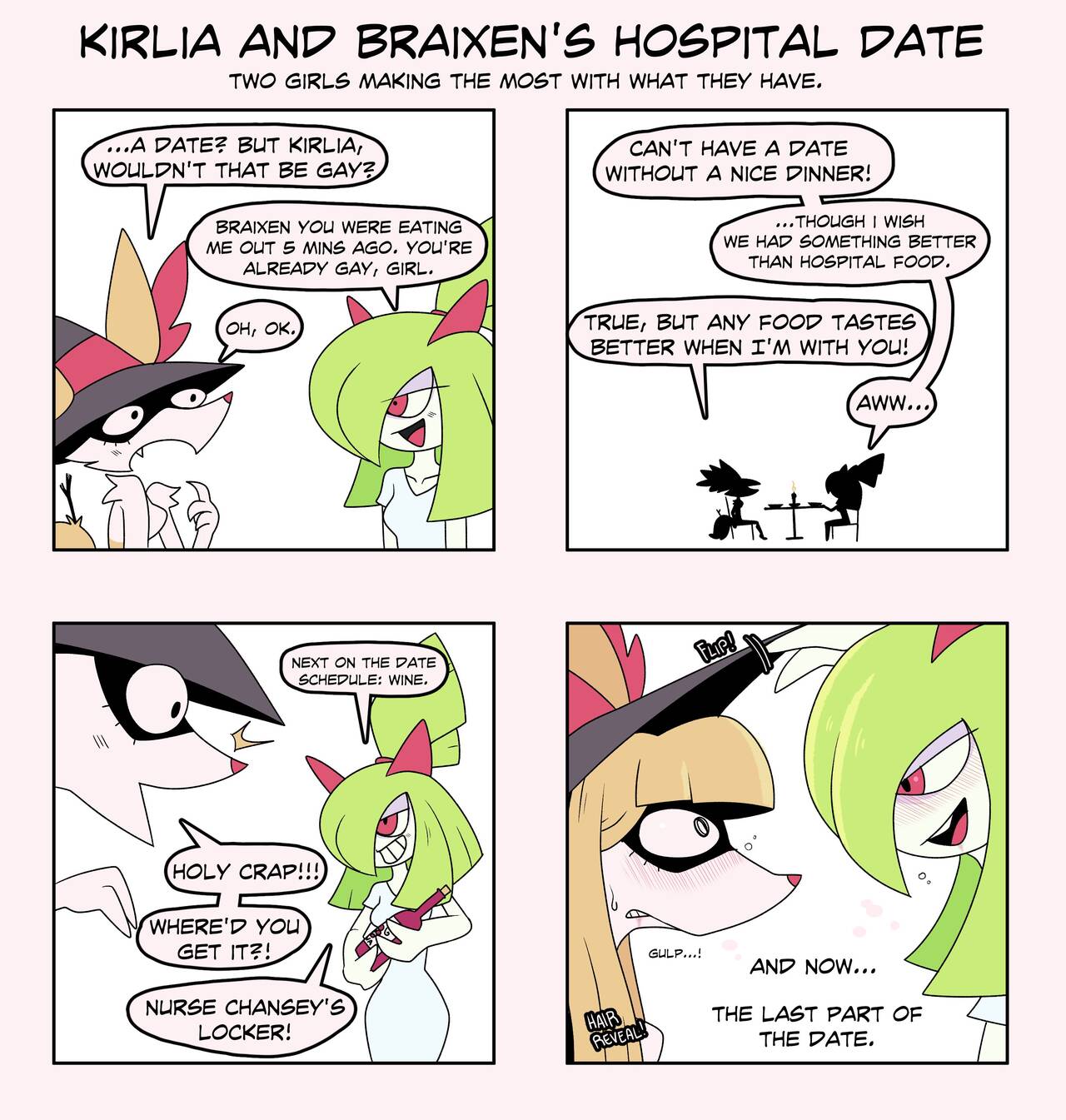 Kirlia and Braixen's Hospital Date page 1 full