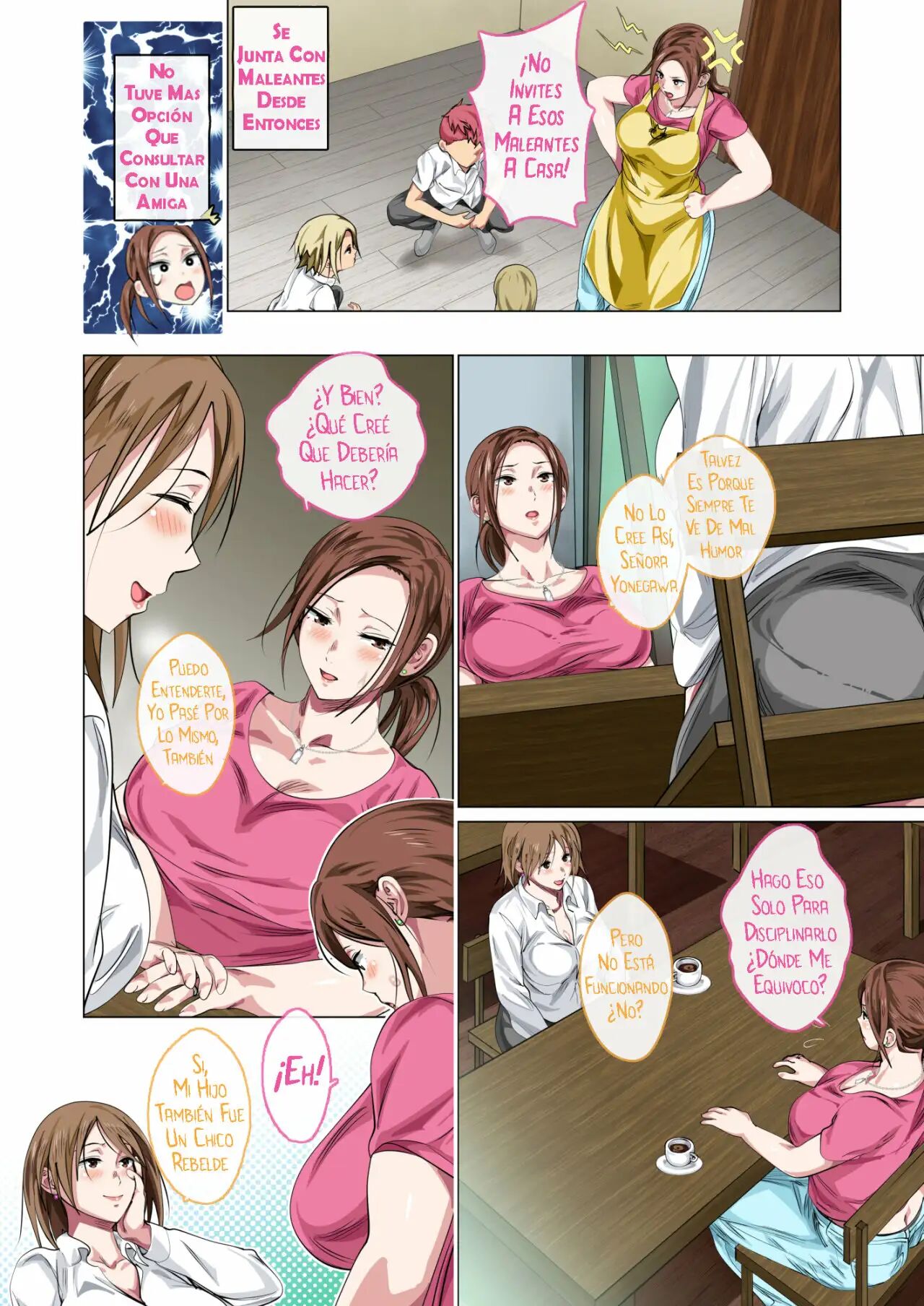 Okorinbo Mama no Amayakashi Sex de Furyou Musuko ga Kousei Shita Hanashi | Rehabilitacion del Hijo Delincuente Gracias al Amor de su Madre Malhumorada page 6 full