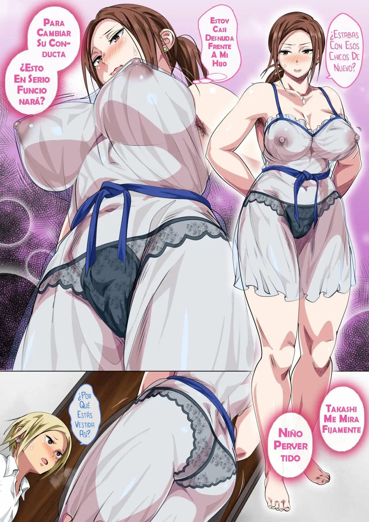 Okorinbo Mama no Amayakashi Sex de Furyou Musuko ga Kousei Shita Hanashi | Rehabilitacion del Hijo Delincuente Gracias al Amor de su Madre Malhumorada page 8 full