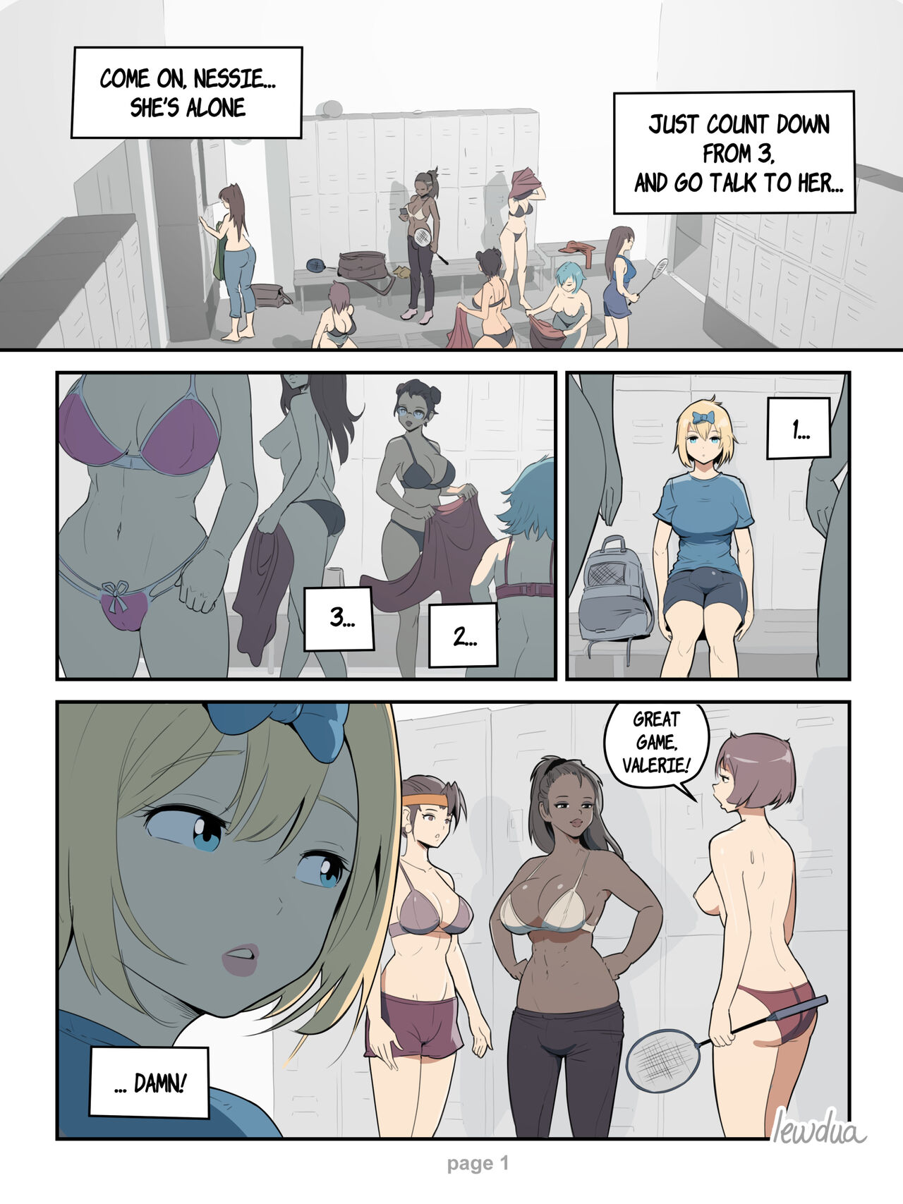 Locker room - Nessie and Valerie page 1 full