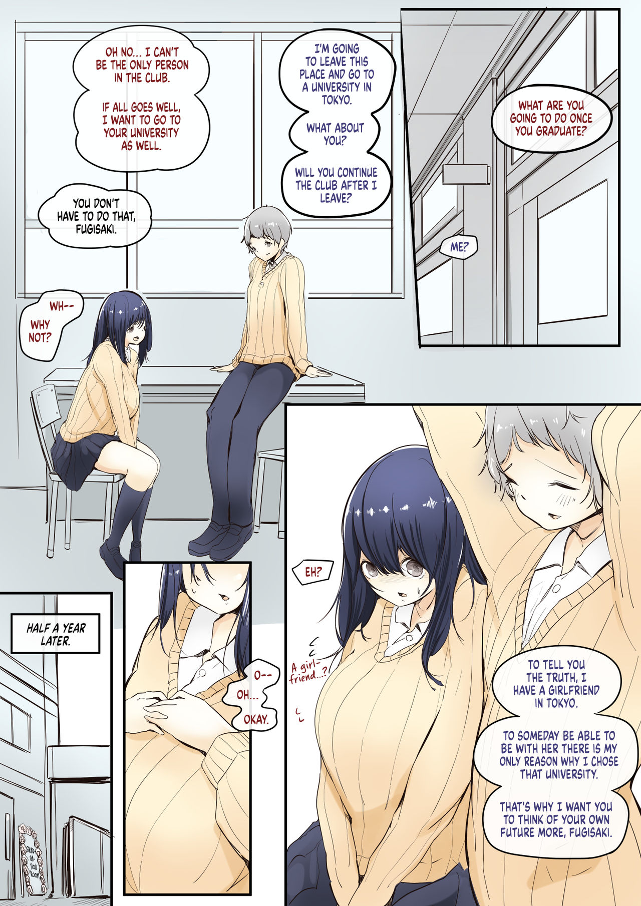 The Tale of A Girl Who Likes Her Senpai So Much, She Shrinks Him. page 1 full