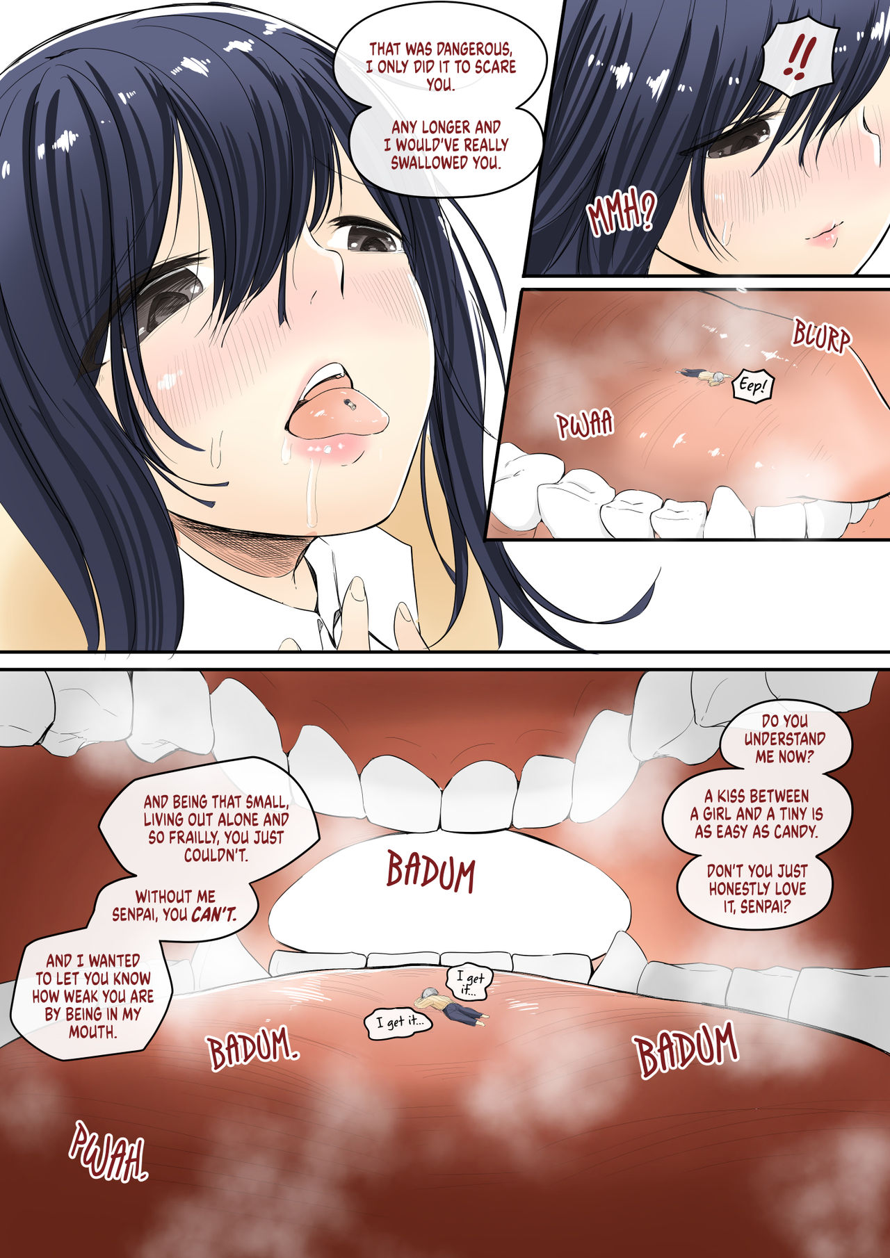 The Tale of A Girl Who Likes Her Senpai So Much, She Shrinks Him. page 7 full