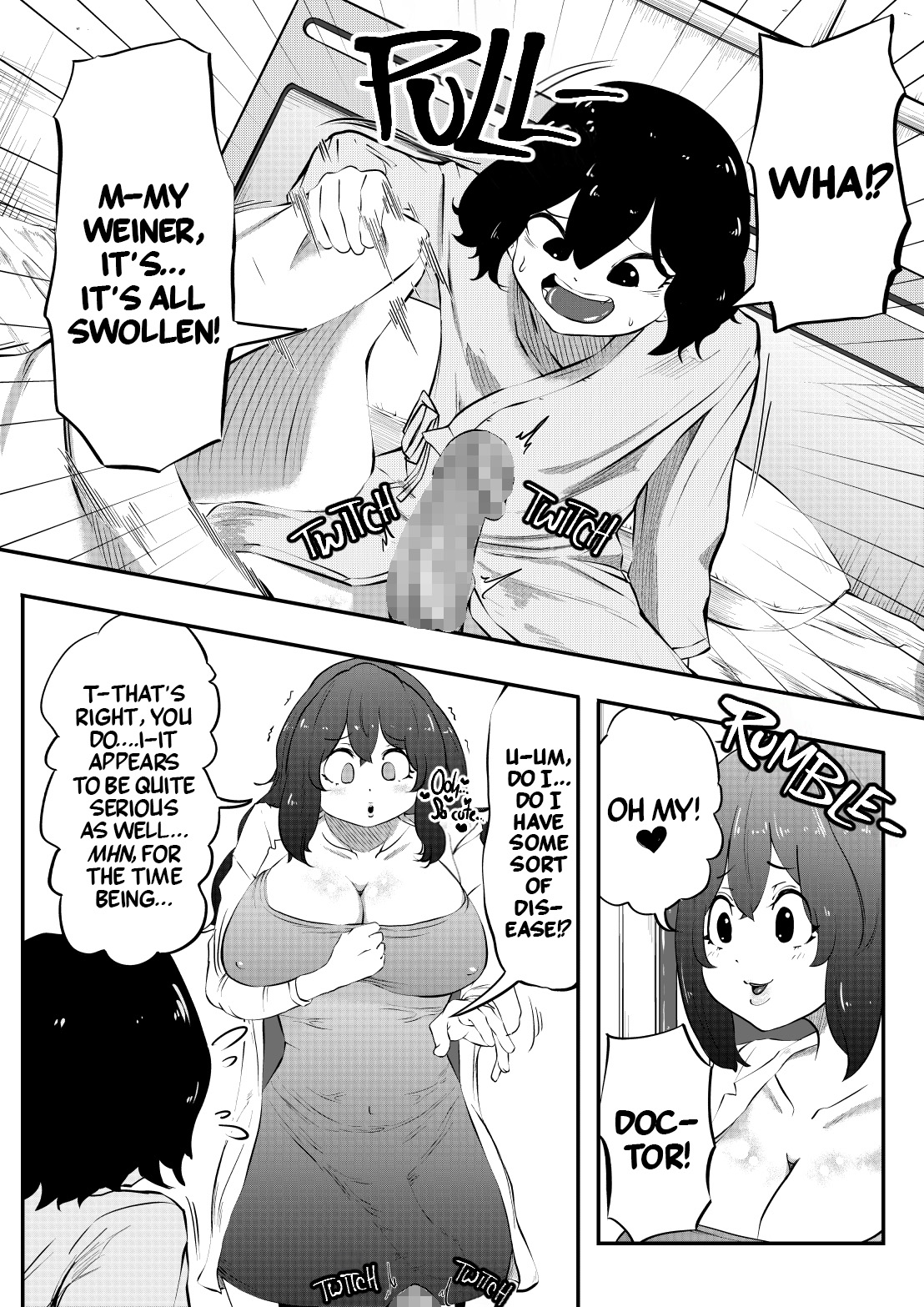 Chinko tsuki Joi~ Ubu na Shounen no Miruku o Chokunomi~ | Doc with a Cock! Drinking a Naive Boy's Milk Right From the Source! page 9 full