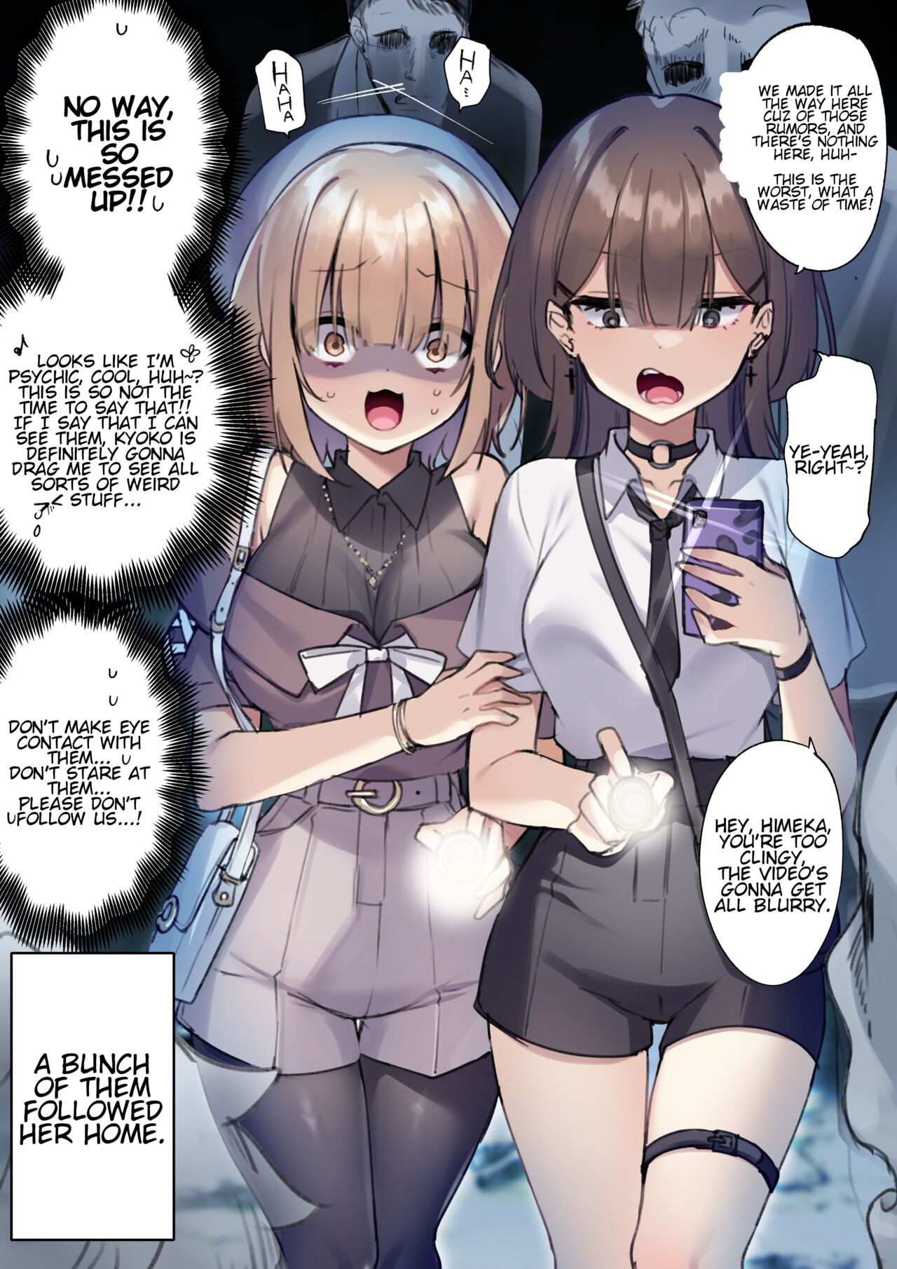 Omoshiro Hanbun de Haikyo ni Itte Taihen na Meniau Onnanoko page 1 full