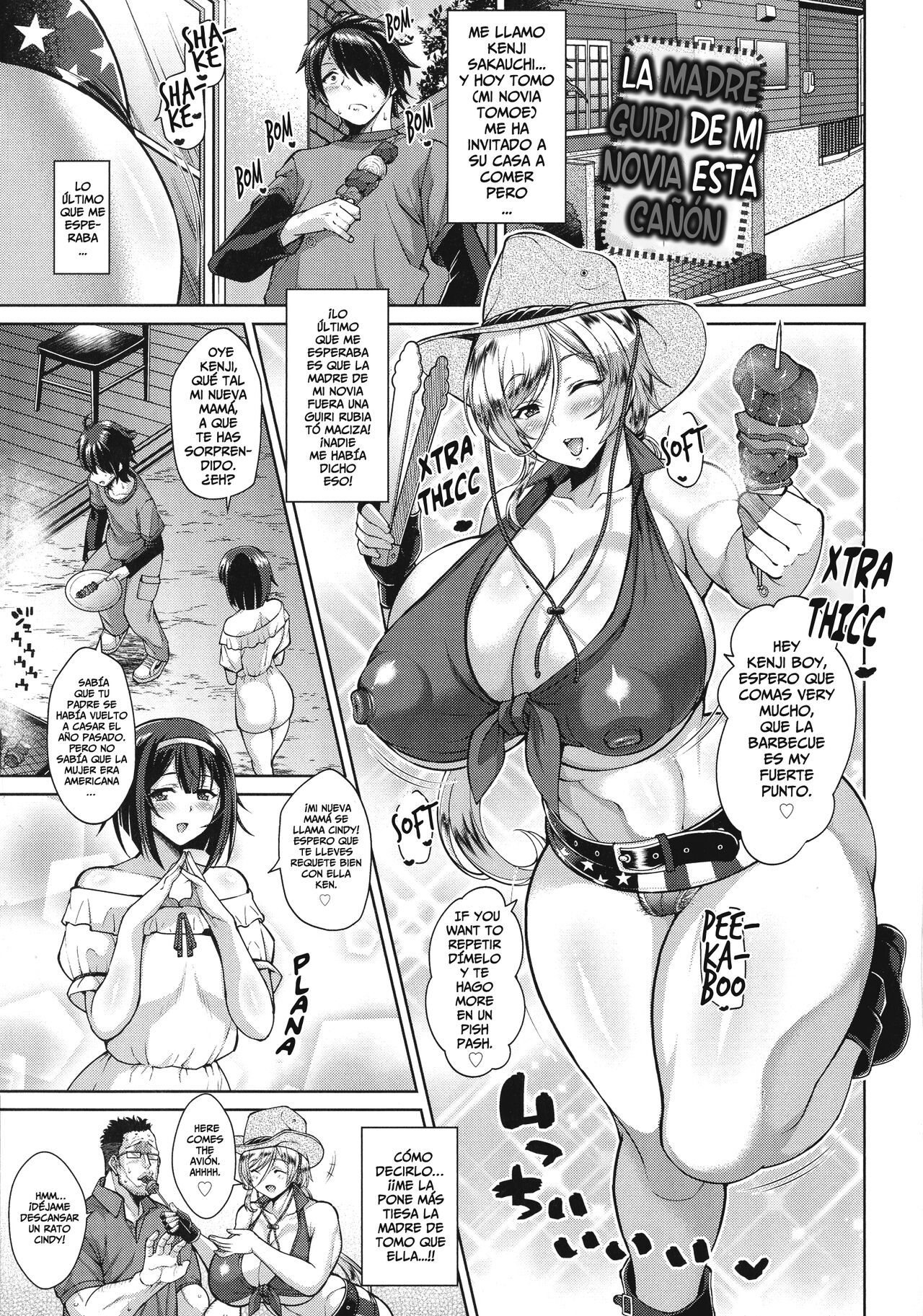 La Madre Guiri de Mi Novia Está Cañón - Kanojo no Kinpatsu Mama ga Sukebe Sugiru Ken page 1 full