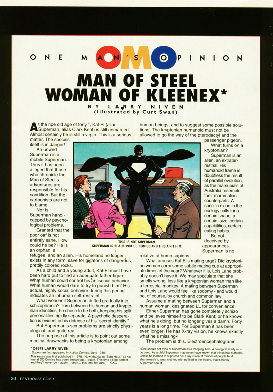 Man of Steel, Woman of Kleenex page 1 full