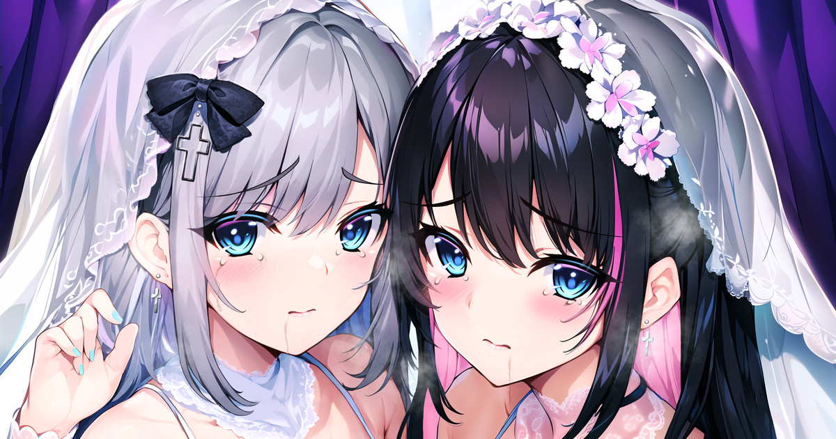 VSPO Kaga Sumire & Kaga Nazuna Wedding Bikini page 1 full