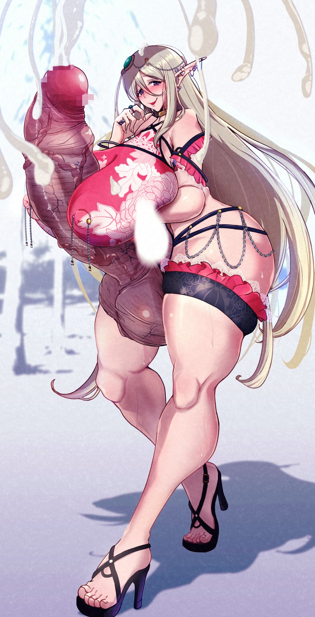 Kono Natsu Koso wa kou Shinchou de ude yori Futoi sao o Motsu Dosukebe Elf-san ni Deau Yotei Deshita. page 4 full