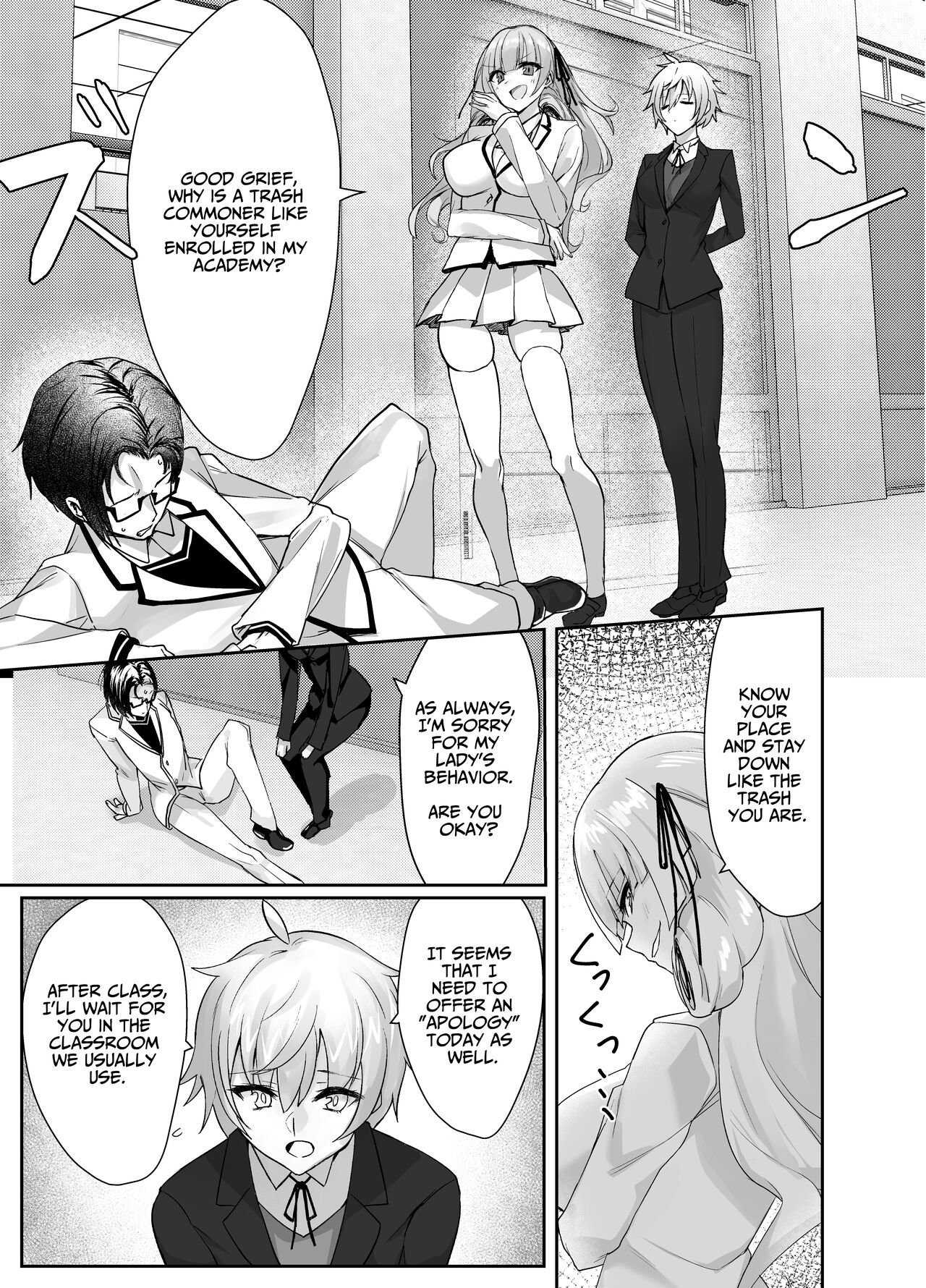 Perverted Tomboy Female Butler Offers Apology Sex for her Rich Bitch Mistresses Bullying Behavior page 3 full