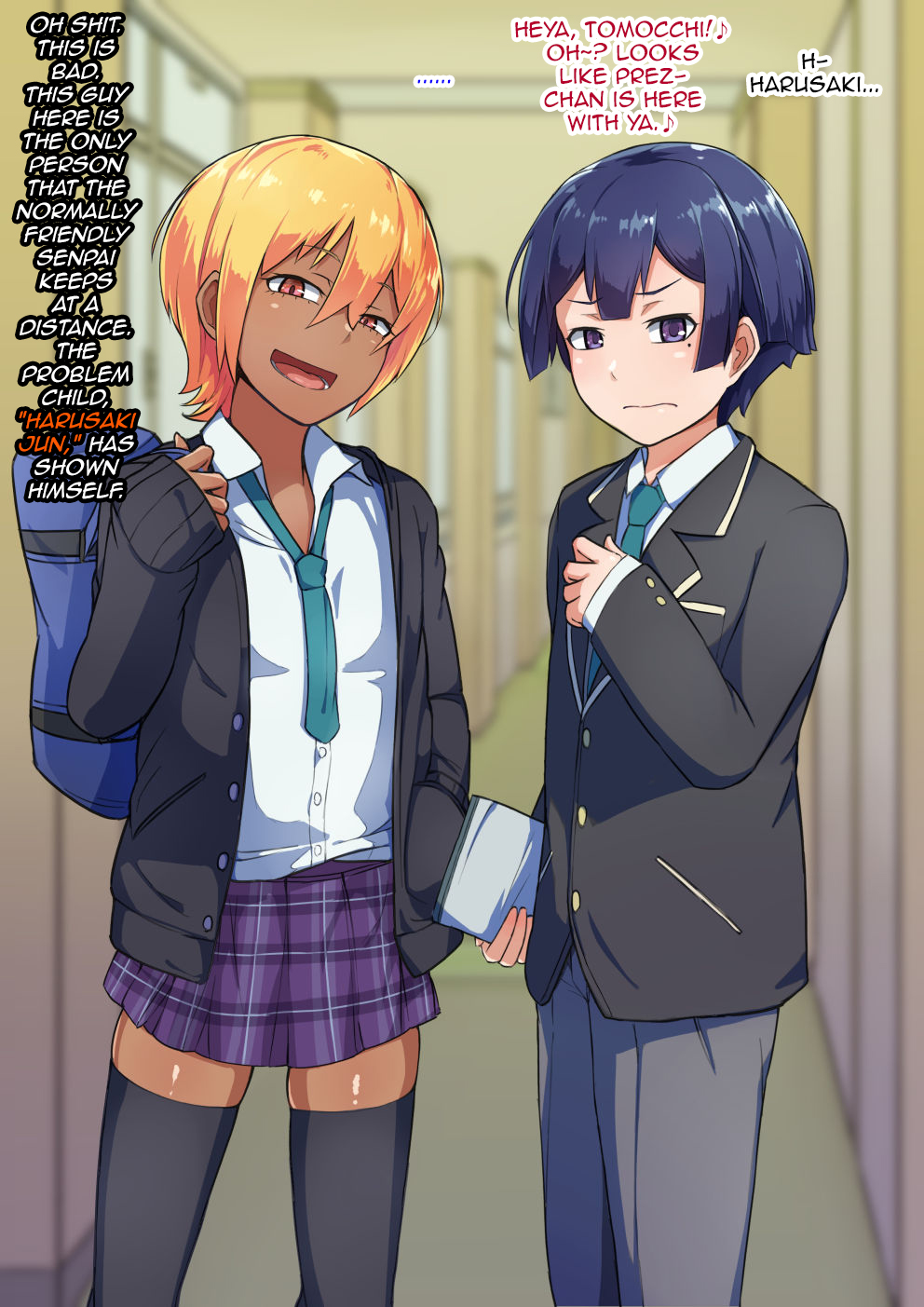 Otokonoko to xx No. 3 ~Kasshoku Inbi na Doukyuusei vs Seijitsu Karin na Seitokaichou~ page 6 full